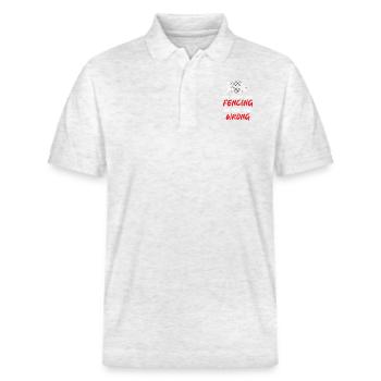 You Either Love Fencing or You Are Wrong - Stanley/Stella Unisex Bio-Poloshirt PREPSTER - Weiß meliert - Vorne - Roxy (174cm) & Andy (188cm)