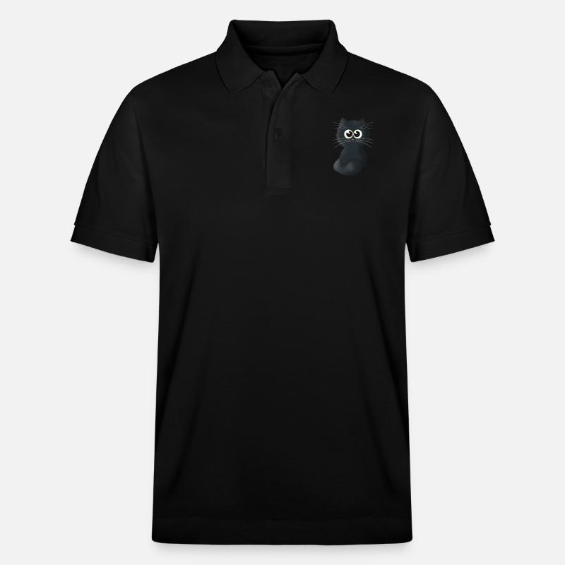 Katze - Stanley/Stella Unisex Bio-Poloshirt PREPSTER - Schwarz
