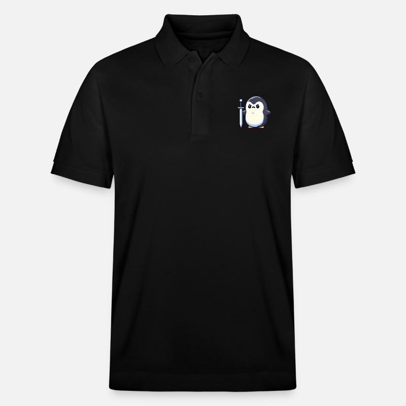 Petit pingouin guerrier - Polo PREPSTER bio Stanley/Stella Unisexe - noir
