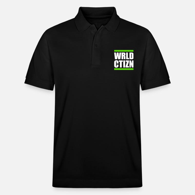 world citizen - Wrld ctizn - Polo PREPSTER bio Stanley/Stella Unisexe - noir