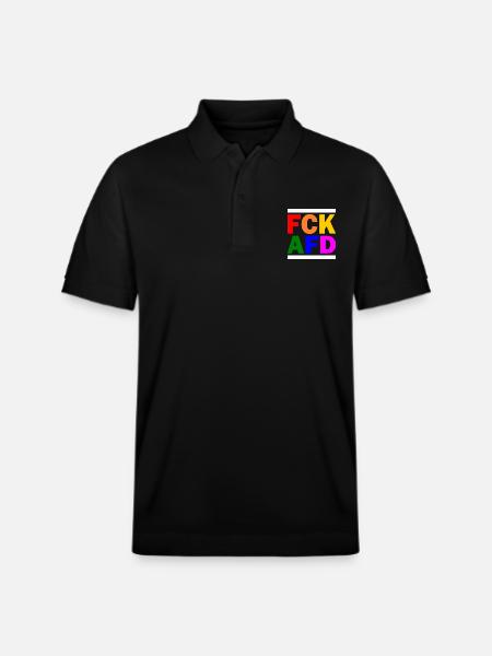 Fck afd - Stanley/Stella Unisex Bio-Poloshirt PREPSTER - Schwarz