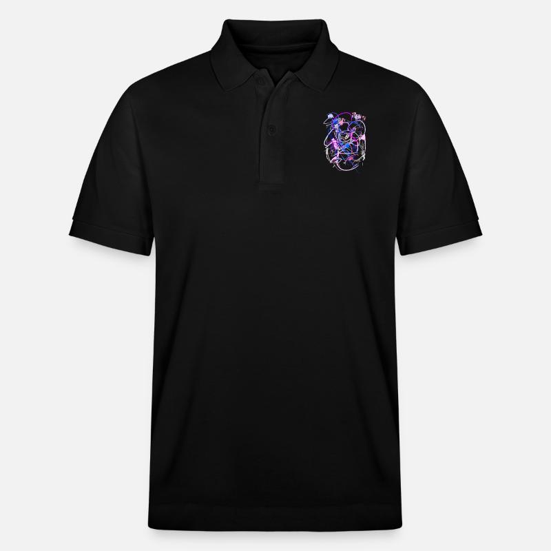 Abstrakt - Stanley/Stella Unisex Bio-Poloshirt PREPSTER - Schwarz