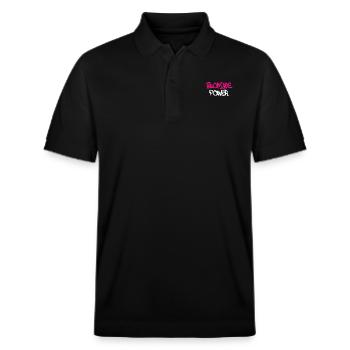 Design de t-shirt cool pour les blondes - Polo PREPSTER bio Stanley/Stella Unisexe - noir - Devant - Roxy (174cm) & Andy (188cm)