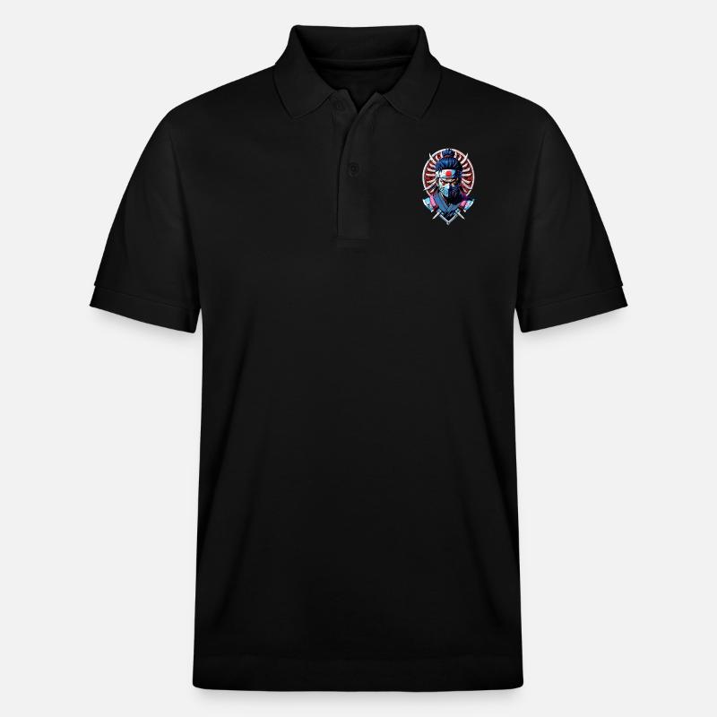 Samurai-Krieger - Japan - Stanley/Stella Unisex Bio-Poloshirt PREPSTER - Schwarz