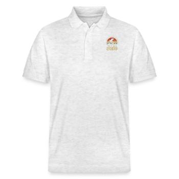 2009 Original Vintage Retro 2009 Anniversary - Stanley/Stella Unisex Organic Polo Shirt PREPSTER - heather white - Front - Roxy (174cm) & Andy (188cm)