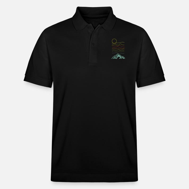 Illustration de paysage - Polo PREPSTER bio Stanley/Stella Unisexe - noir
