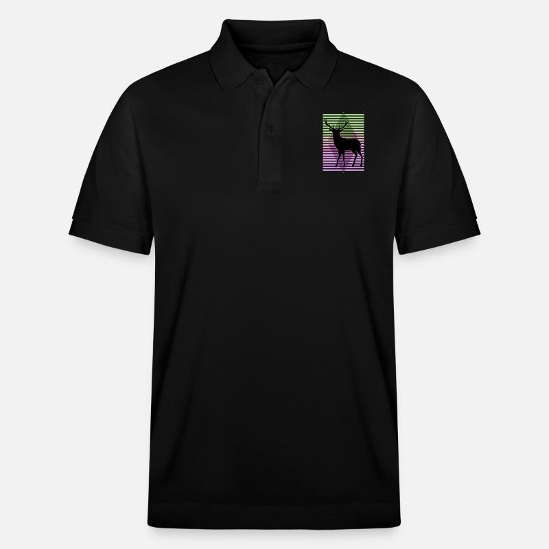 Cerf - Polo PREPSTER bio Stanley/Stella Unisexe - noir
