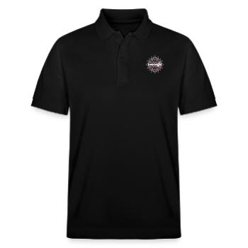 Namaste / Mandala / Yoga / Frieden / Zen / Energie - Stanley/Stella Unisex Bio-Poloshirt PREPSTER - Schwarz - Vorne - Roxy (174cm) & Andy (188cm)