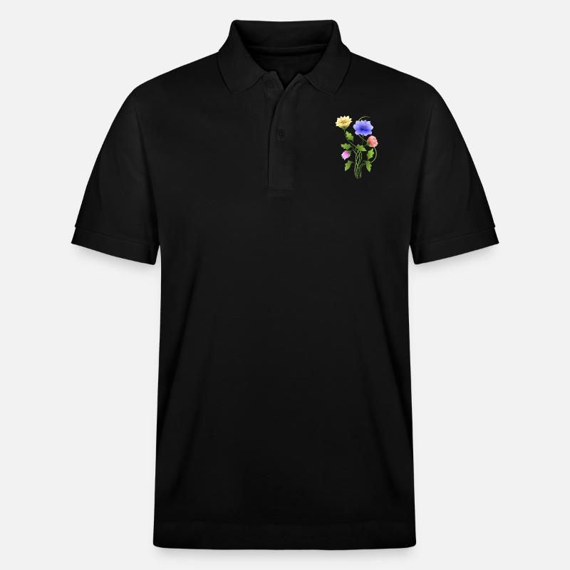 Fleur - Polo PREPSTER bio Stanley/Stella Unisexe - noir
