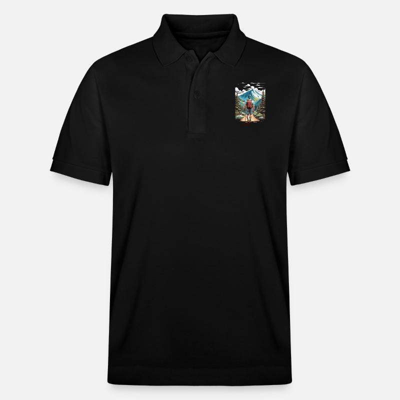 Abenteuer Bergpfad - Stanley/Stella Unisex Bio-Poloshirt PREPSTER - Schwarz