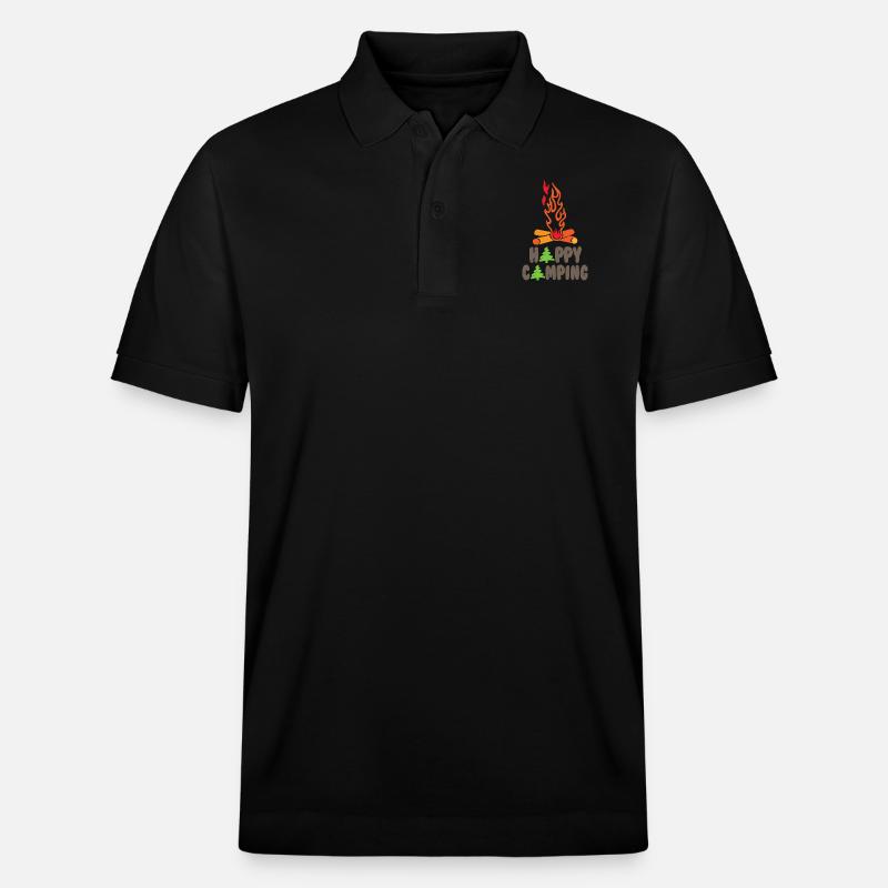 Feu de camping - Polo PREPSTER bio Stanley/Stella Unisexe - noir