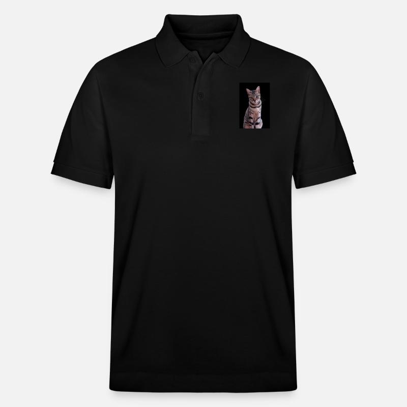 Chat chat chaton doux - Polo PREPSTER bio Stanley/Stella Unisexe - noir