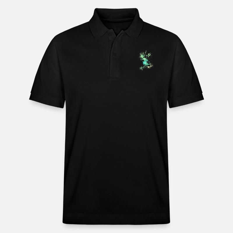 Joueur de Splash Badminton - Polo PREPSTER bio Stanley/Stella Unisexe - noir