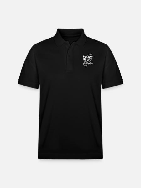 Drawing is my meditation - Stanley/Stella Unisex Organic Polo Shirt PREPSTER - black