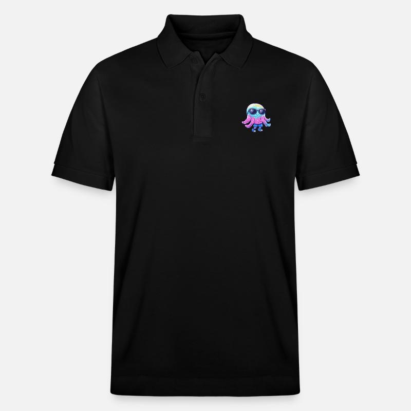 Qualle Cool Sommer - Stanley/Stella Unisex Bio-Poloshirt PREPSTER - Schwarz