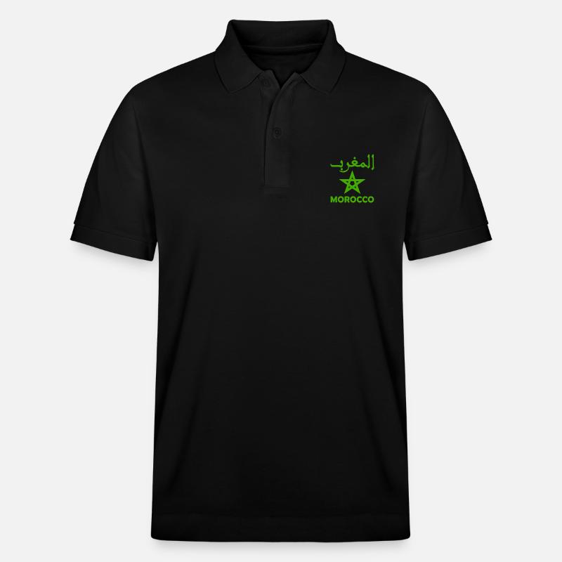 Marokko - Stanley/Stella Unisex Bio-Poloshirt PREPSTER - Schwarz
