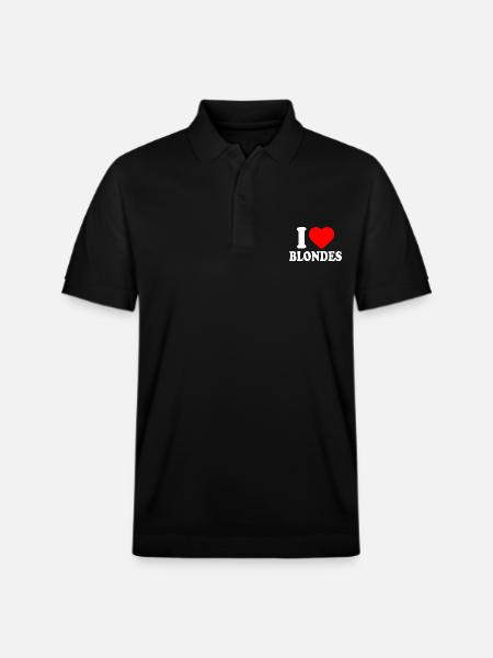 I love blondes - Stanley/Stella Unisex Organic Polo Shirt PREPSTER - black