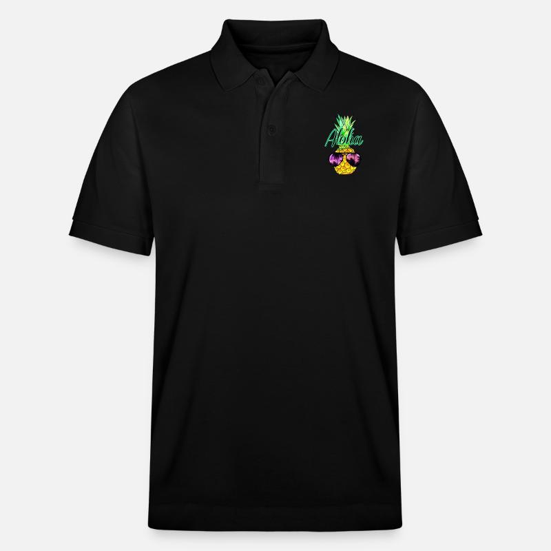Ananas Aloha - Stanley/Stella Unisex Bio-Poloshirt PREPSTER - Schwarz
