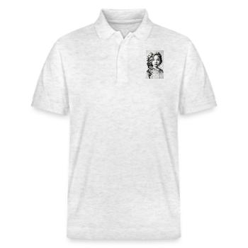 Fille en noir et blanc - Polo PREPSTER bio Stanley/Stella Unisexe - blanc chiné - Devant - Roxy (174cm) & Andy (188cm)