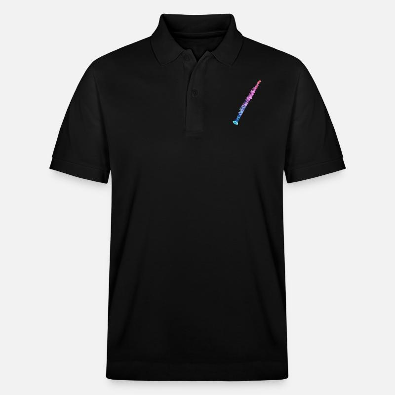 Querflöte - Stanley/Stella Unisex Bio-Poloshirt PREPSTER - Schwarz