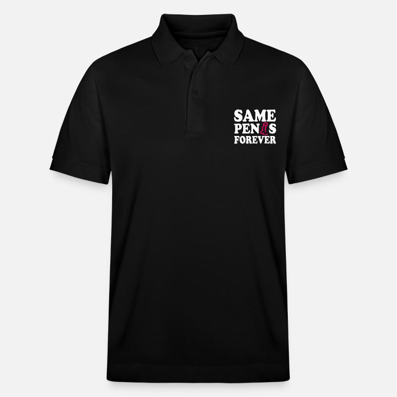 Same penis forever - Stanley/Stella Unisex Organic Polo Shirt PREPSTER - black