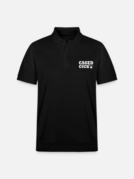 Cuckold caged cuck - Stanley/Stella Unisex Organic Polo Shirt PREPSTER - black