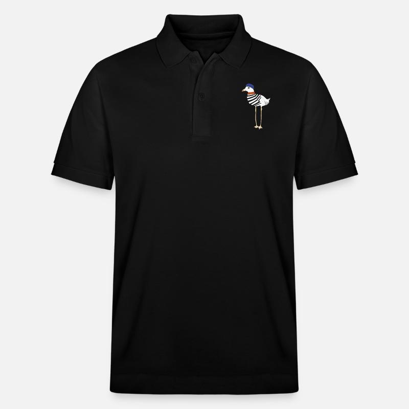 Moin #Möwe - Stanley/Stella Unisex Bio-Poloshirt PREPSTER - Schwarz