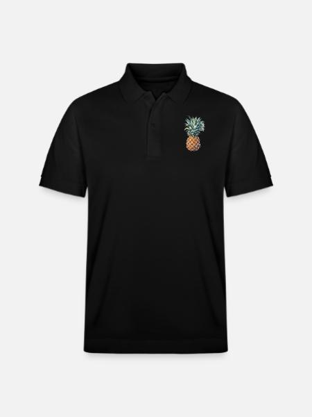 Pineapple - Stanley/Stella Unisex Organic Polo Shirt PREPSTER - black