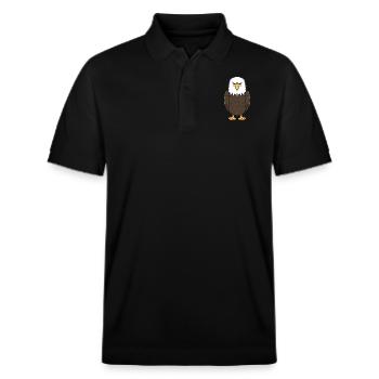 Citation humour Oiseau aigle - Polo PREPSTER bio Stanley/Stella Unisexe - noir - Devant - Roxy (174cm) & Andy (188cm)