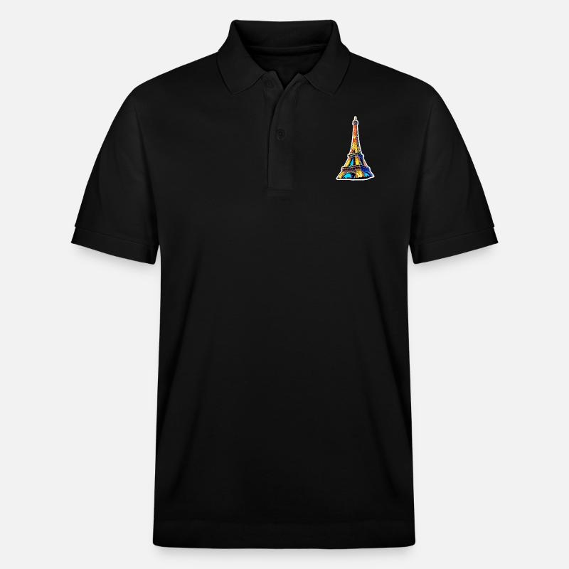 Eiffel tower #20 - Polo PREPSTER bio Stanley/Stella Unisexe - noir