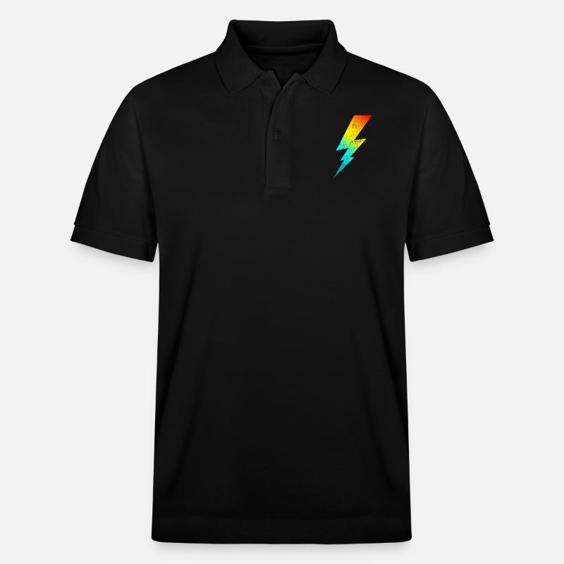 80s bolt lighting classic - Stanley/Stella Unisex Bio-Poloshirt PREPSTER - Schwarz