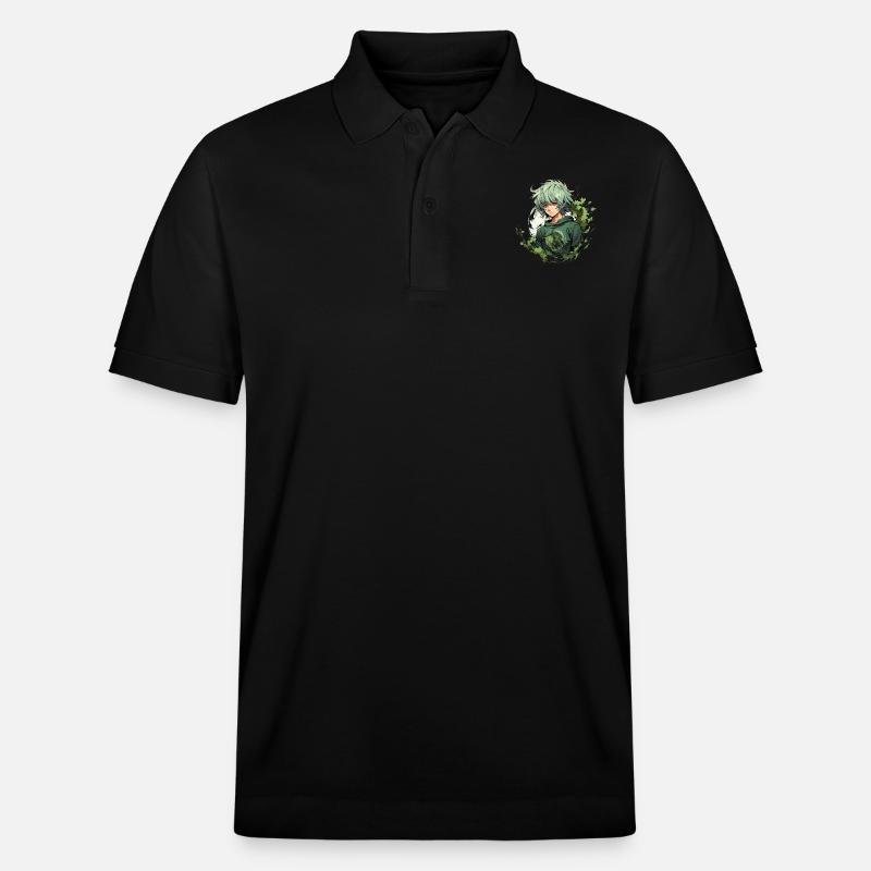 Manga Boy Design - Stanley/Stella Unisex Bio-Poloshirt PREPSTER - Schwarz