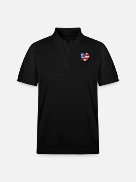 Veteran Herz USA - Stanley/Stella Unisex Bio-Poloshirt PREPSTER - Schwarz