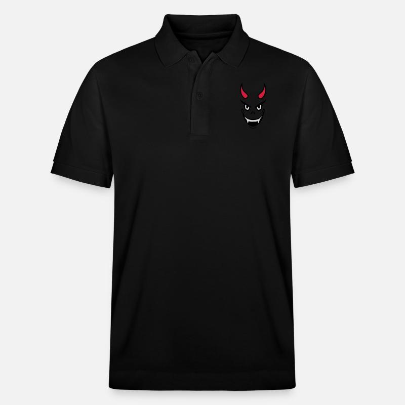 Böser Teufel Gesicht Design - Stanley/Stella Unisex Bio-Poloshirt PREPSTER - Schwarz