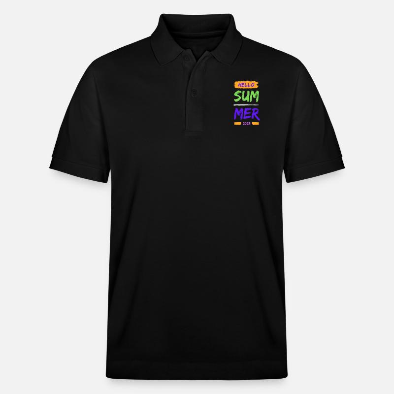 Hello Summer - Stanley/Stella Unisex Bio-Poloshirt PREPSTER - Schwarz