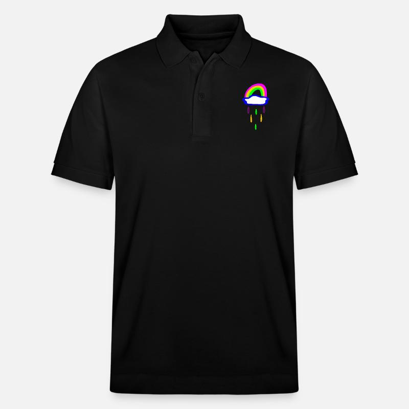 Regenbogen und Regen - Stanley/Stella Unisex Bio-Poloshirt PREPSTER - Schwarz