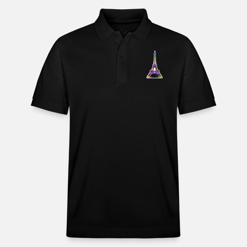 Eiffel tower #5 - Polo PREPSTER bio Stanley/Stella Unisexe - noir