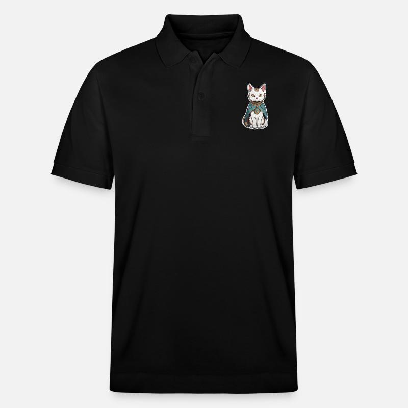 Katze Zauberrer - Stanley/Stella Unisex Bio-Poloshirt PREPSTER - Schwarz