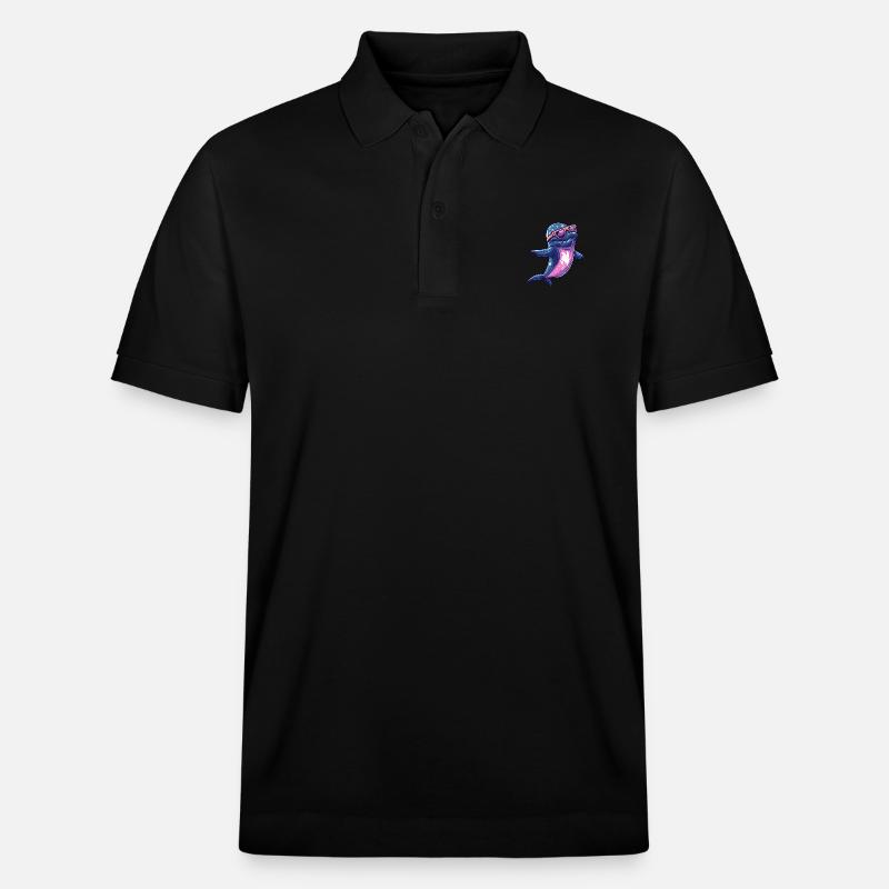 Baleine Cool Été - Polo PREPSTER bio Stanley/Stella Unisexe - noir