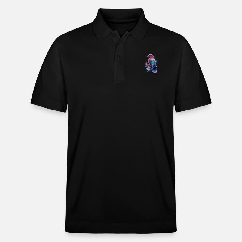 Perroquet radieux - Élégance tropicale - Polo PREPSTER bio Stanley/Stella Unisexe - noir