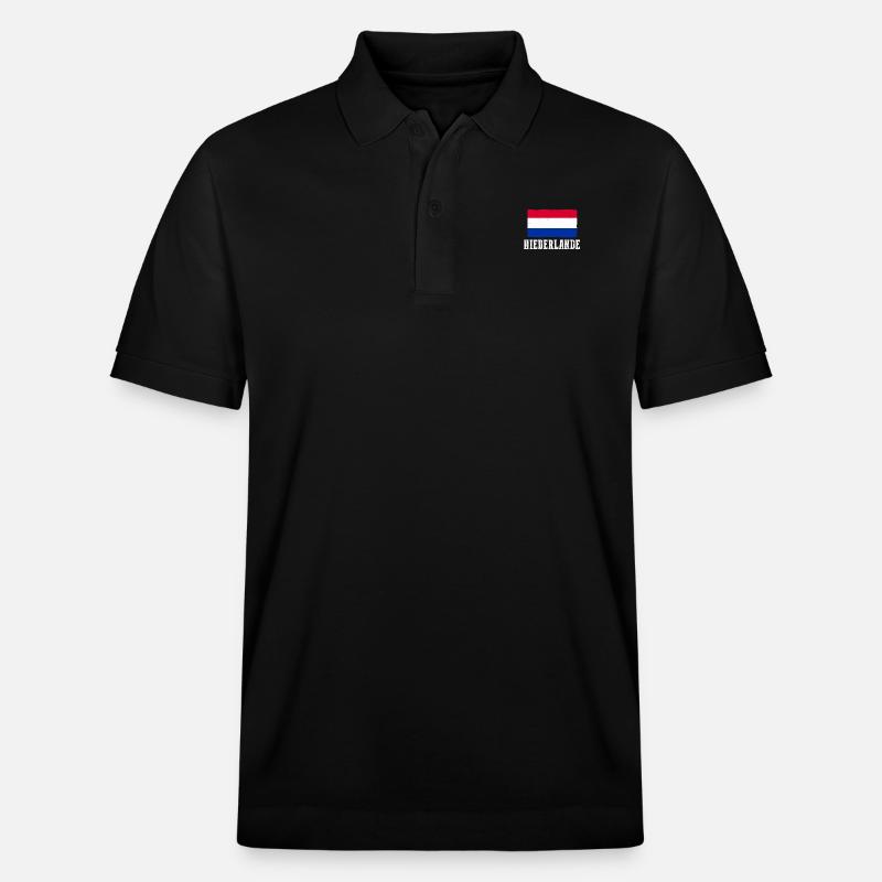 Pays-Bas Pays-Bas - Polo PREPSTER bio Stanley/Stella Unisexe - noir