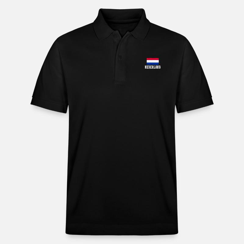 Pays-Bas Pays-Bas - Polo PREPSTER bio Stanley/Stella Unisexe - noir