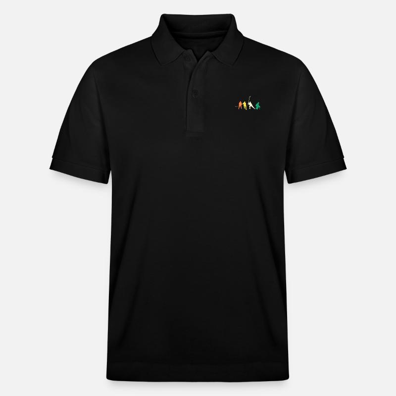 Eishockeyspieler Evolution Eishockey - Stanley/Stella Unisex Bio-Poloshirt PREPSTER - Schwarz