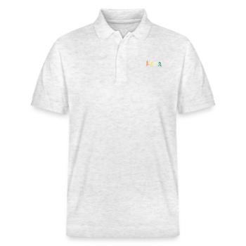 Fahrrad Evolution Mountainbike - Stanley/Stella Unisex Bio-Poloshirt PREPSTER - Weiß meliert - Vorne - Roxy (174cm) & Andy (188cm)