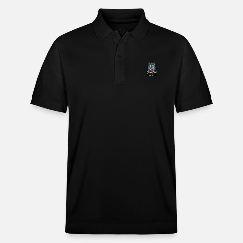Cancun 2025 Party Wolf - Stanley/Stella Unisex Bio-Poloshirt PREPSTER - Schwarz