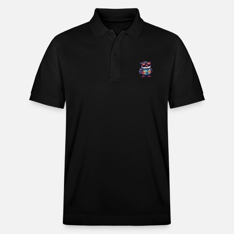 Eule Cool Sommer - Stanley/Stella Unisex Bio-Poloshirt PREPSTER - Schwarz