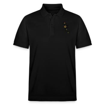 sterne - Stanley/Stella Unisex Bio-Poloshirt PREPSTER - Schwarz - Vorne - Roxy (174cm) & Andy (188cm)
