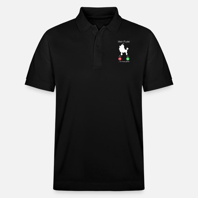 Geschenk Anruf Pudel ruft - Stanley/Stella Unisex Bio-Poloshirt PREPSTER - Schwarz