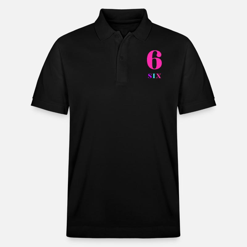 Sechs-6-jähriges Jubiläum - Stanley/Stella Unisex Bio-Poloshirt PREPSTER - Schwarz