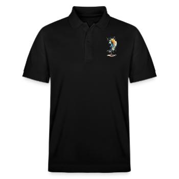 Colorful mythical creature fairy elf with wings - Stanley/Stella Unisex Organic Polo Shirt PREPSTER - black - Front - Roxy (174cm) & Andy (188cm)